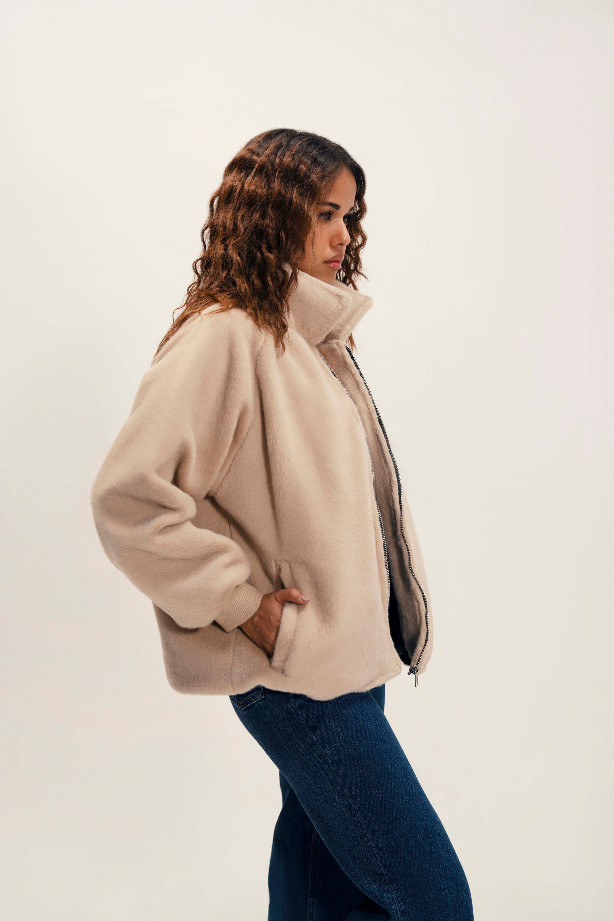 Unisex Oversized Fur Hoodie