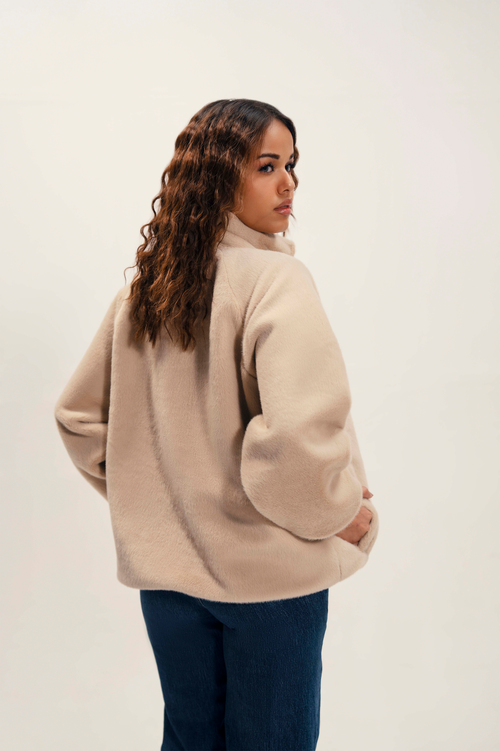 Unisex Oversized Fur Hoodie