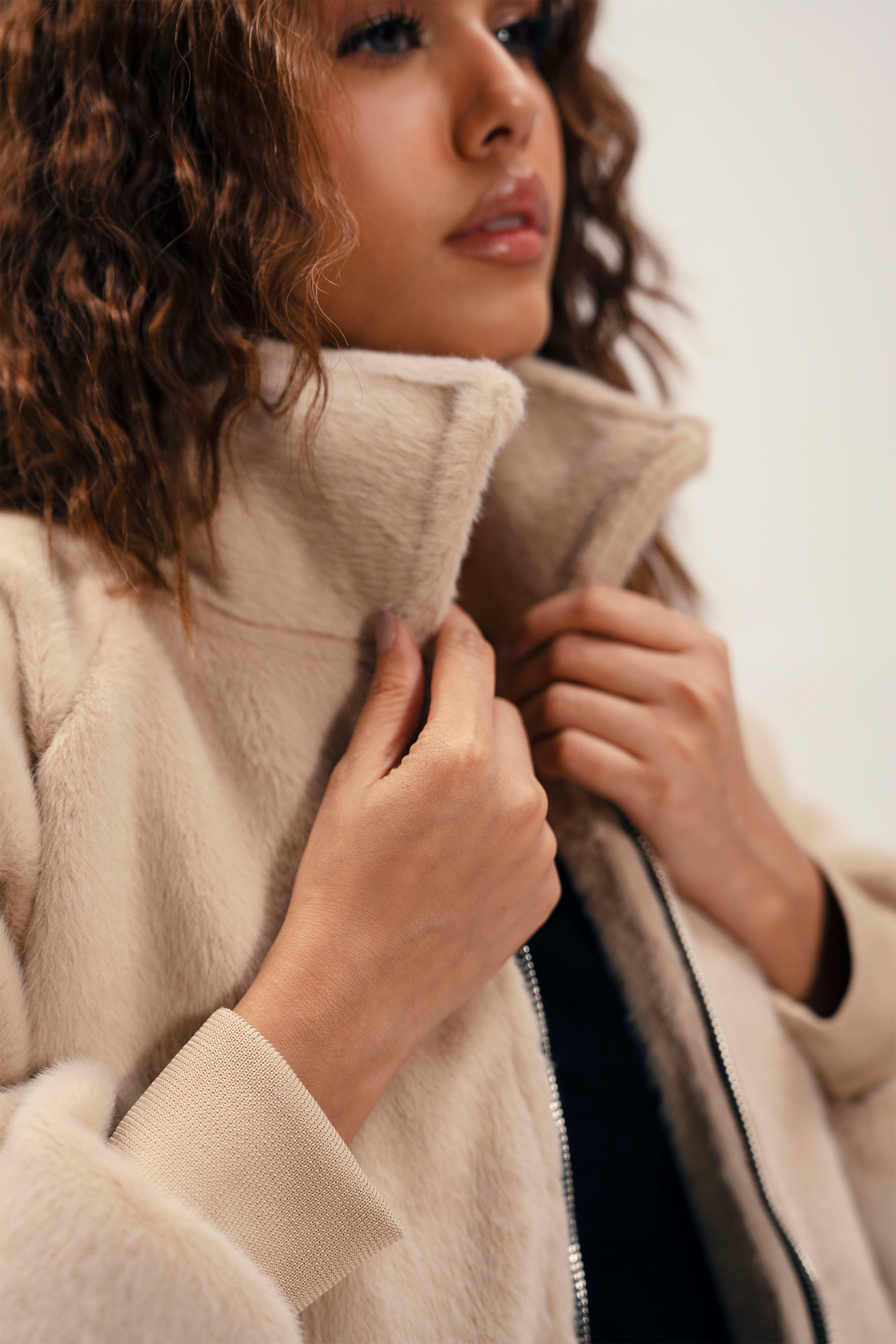 Unisex Oversized Fur Hoodie