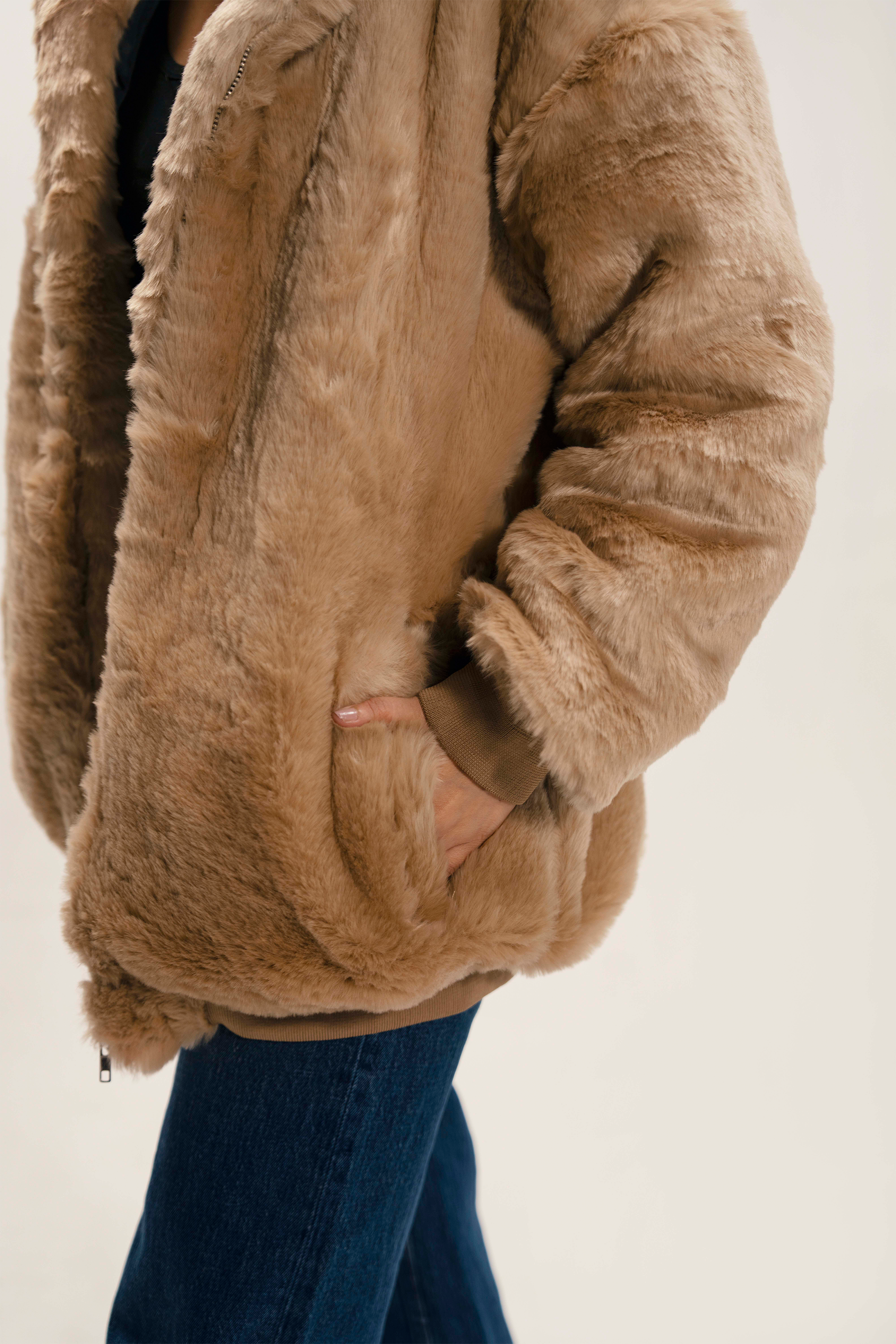 Unisex Oversized Fur Hoodie