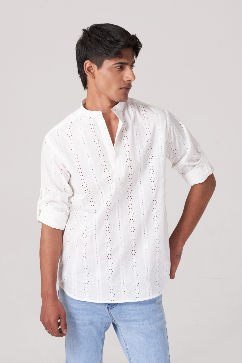 White Classic Ivory Button Shirt