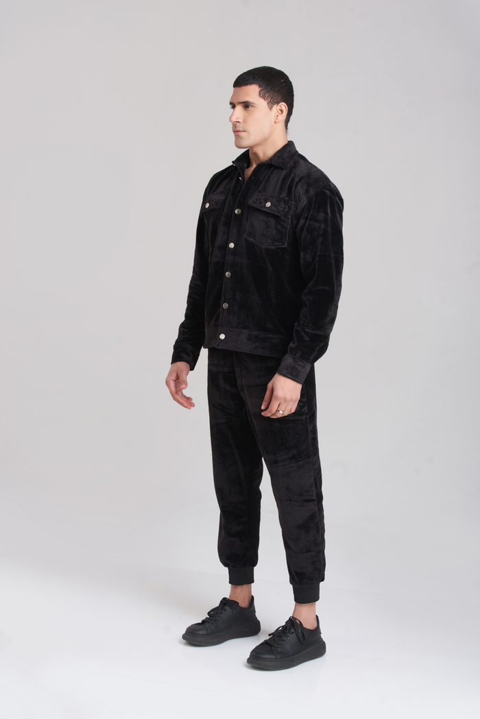 Classic Black Velvet TrackSuit - Men