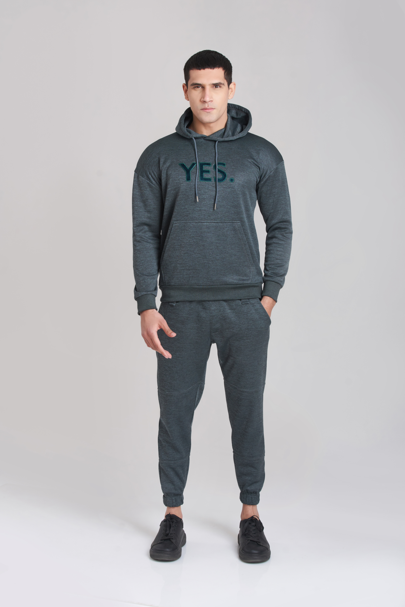 Braves-Vibes Charcoal Hoody Tracksuit - Men