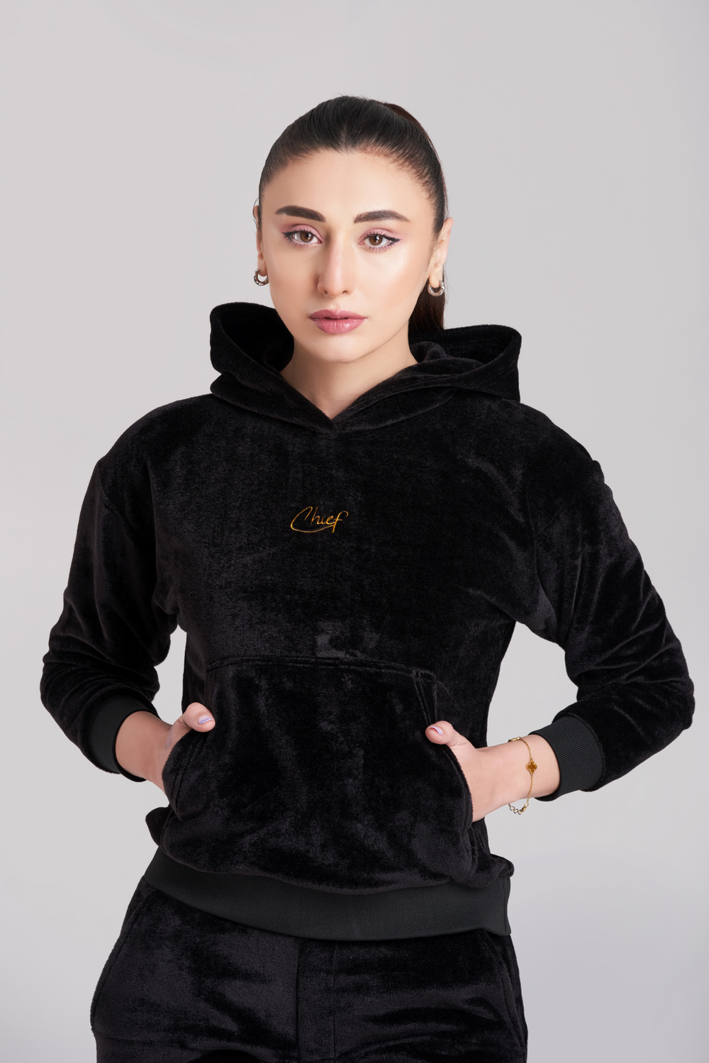 Velvet Tracksuits With Hood