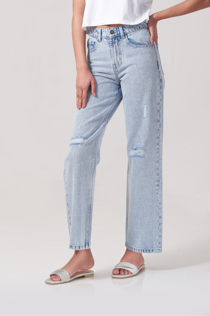 Floerns Cut Out Ripped Women Jeans