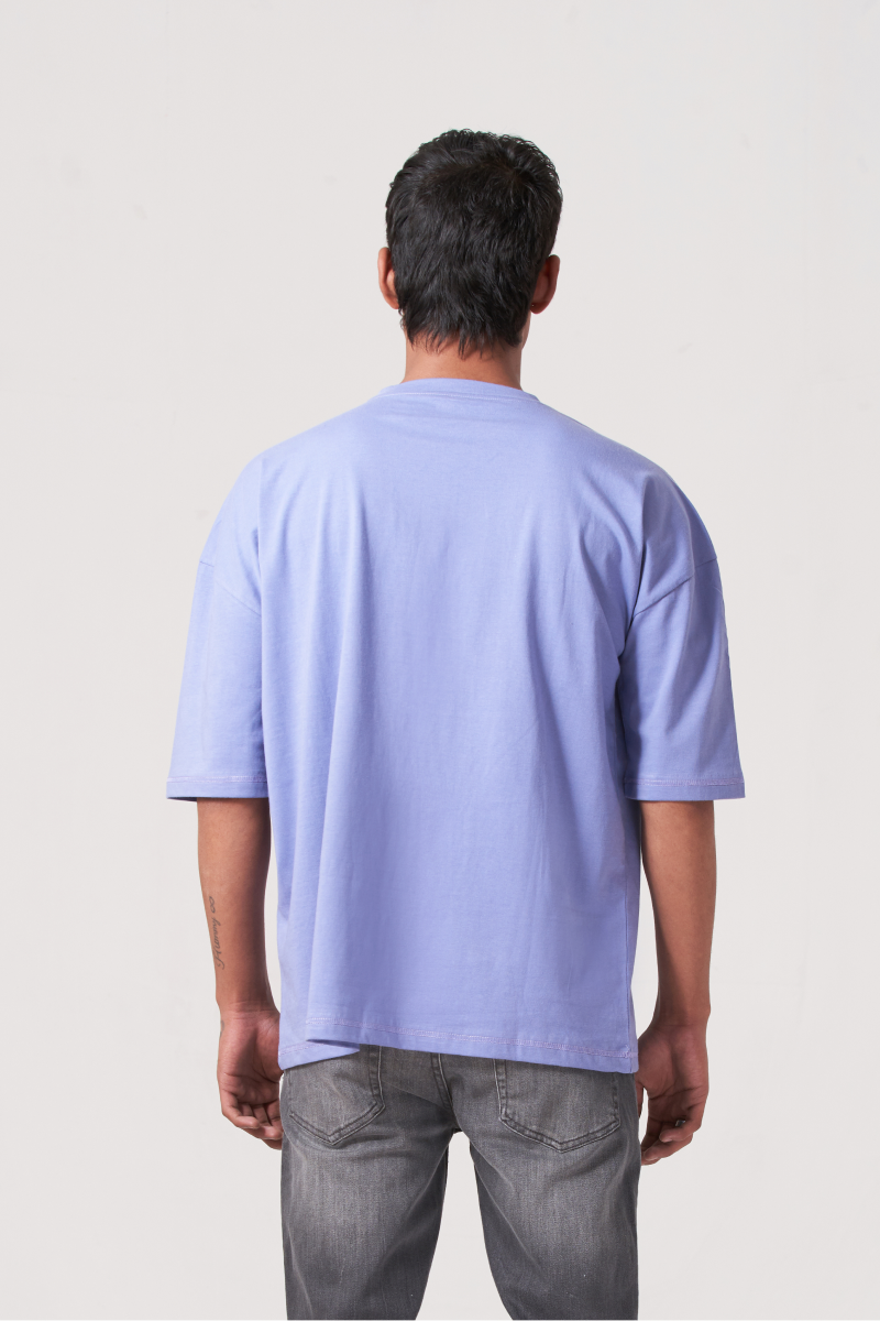 Purple Round Neck Oversized T-Shirt