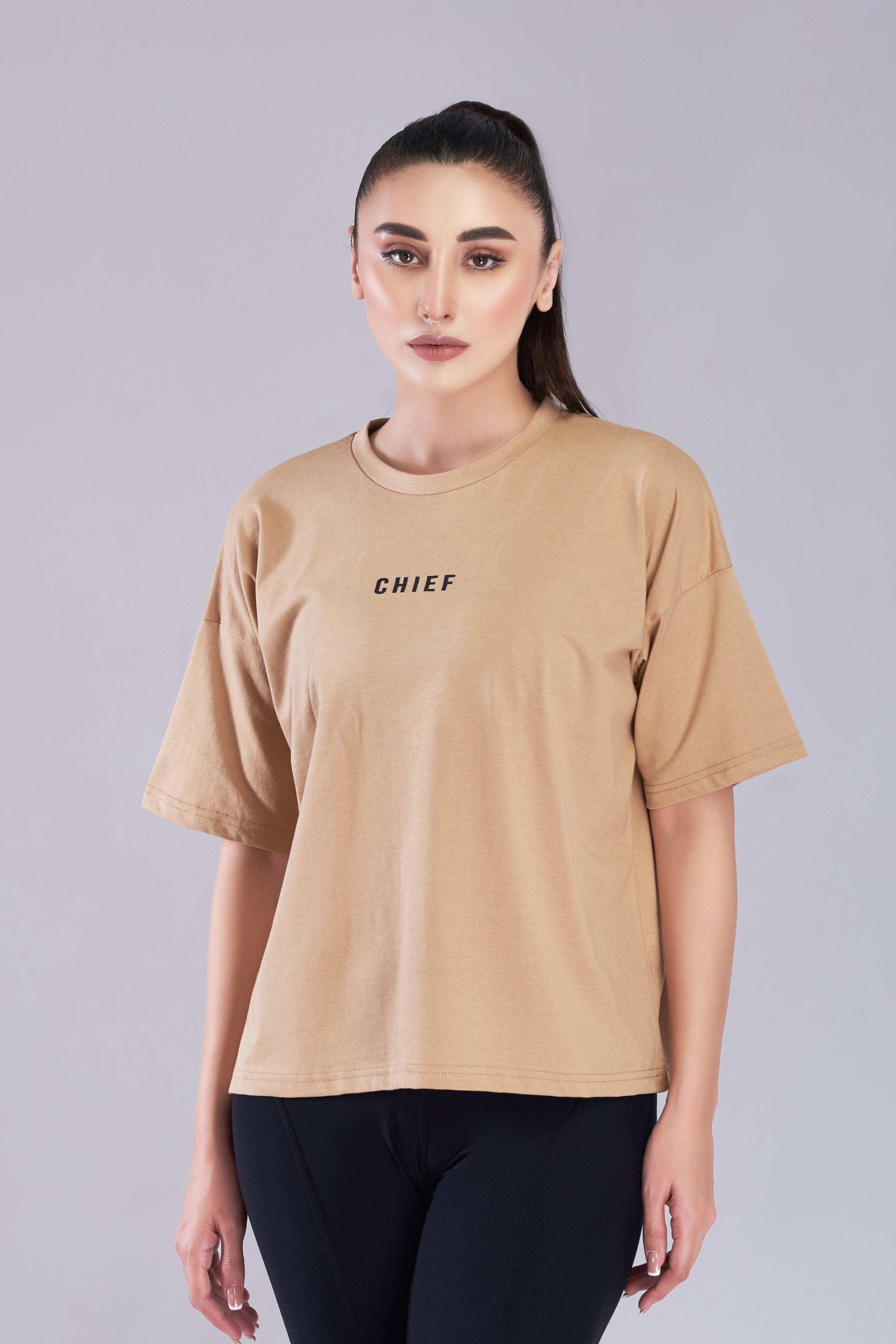 Sand Varsity Oversized T-Shirt