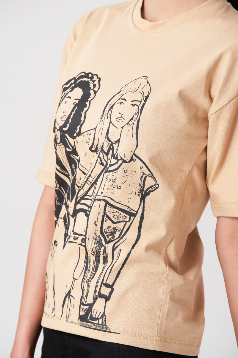 Clay illustrated Figure T-Shirt
