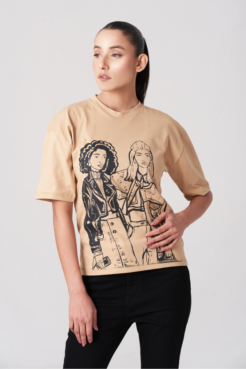 Clay illustrated Figure T-Shirt