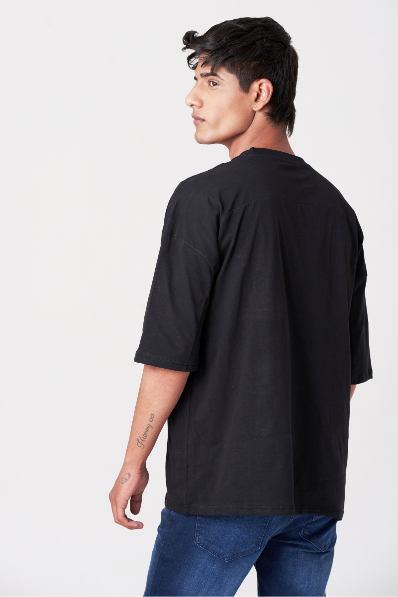Black Orbit Pocket Oversized T-Shirt