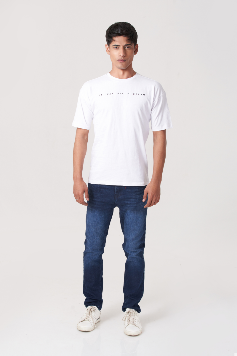 White Simple Round Neck T-Shirt