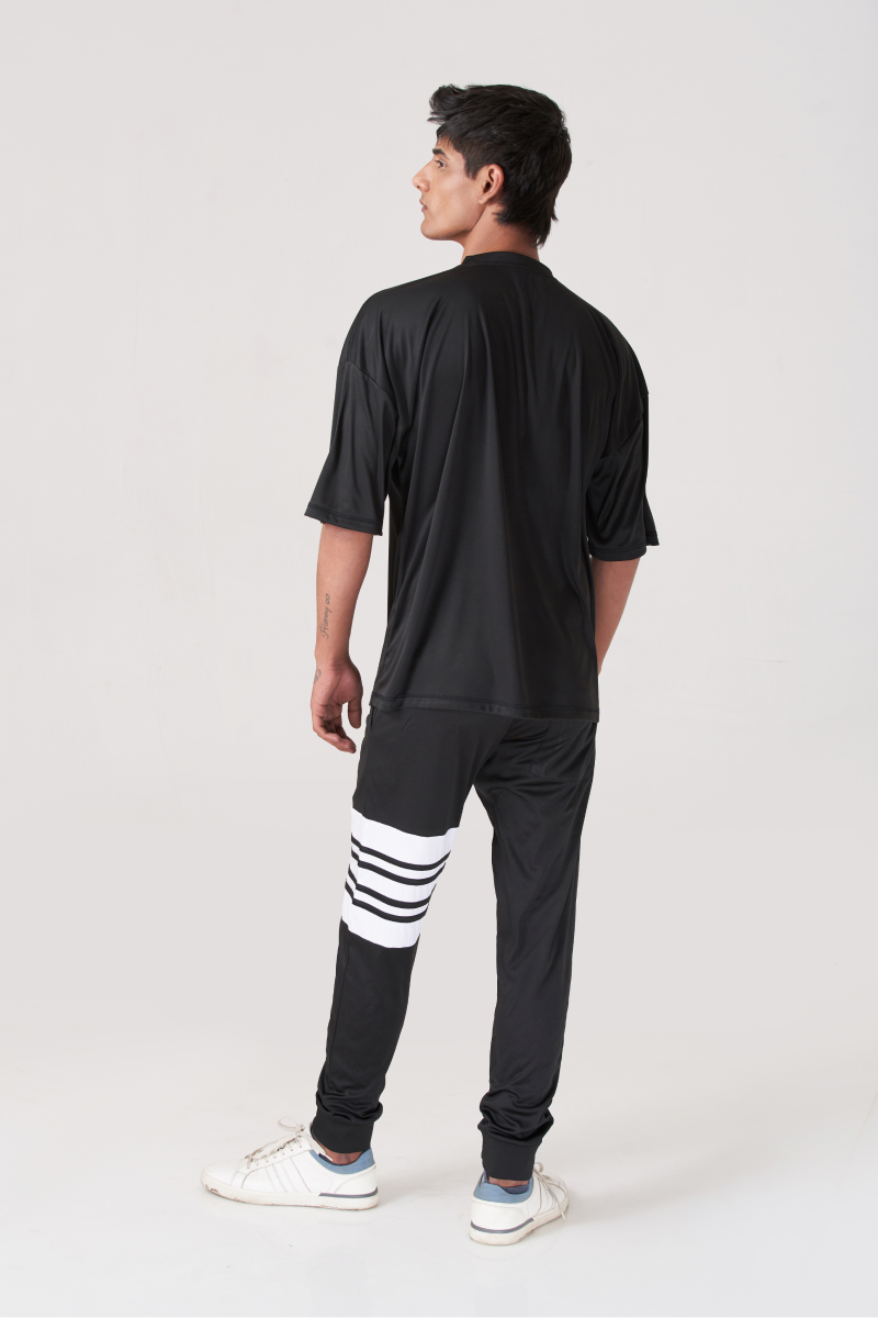 Black Manfinity Oversized T-Shirt & Trouser