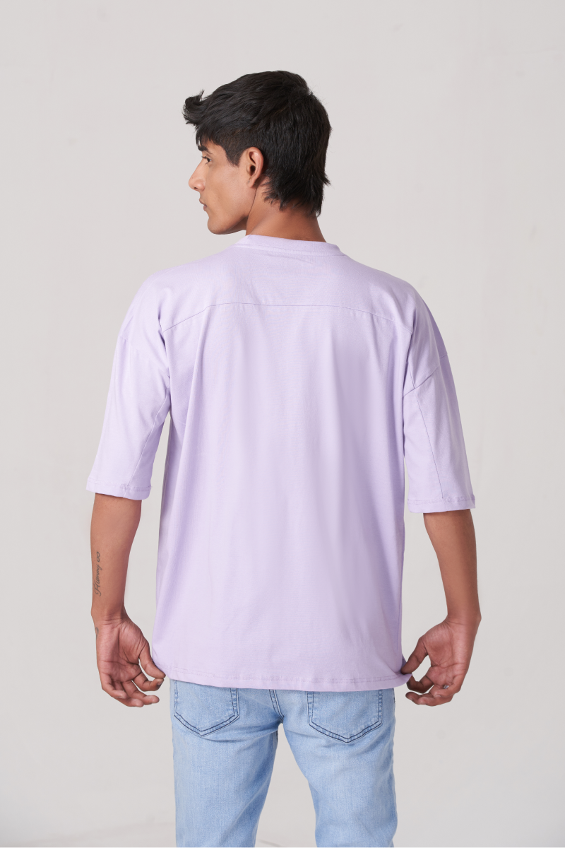 Purple Pocket Style Oversized T-Shirt
