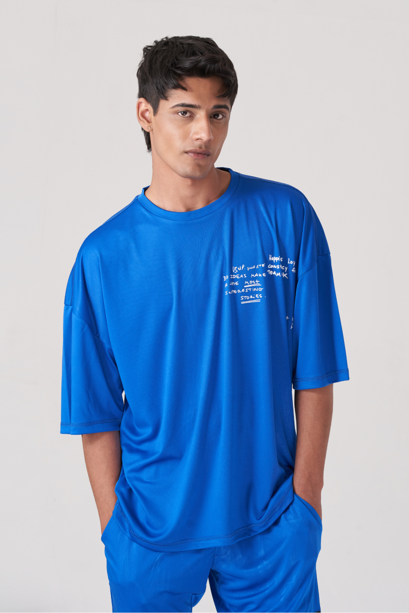 Blue Manfinity Oversized T-Shirt