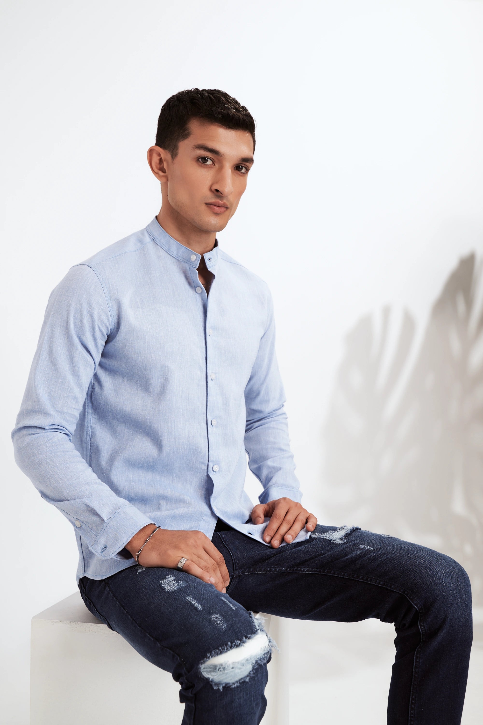 Men's Button-Up Shirt Sky Blue