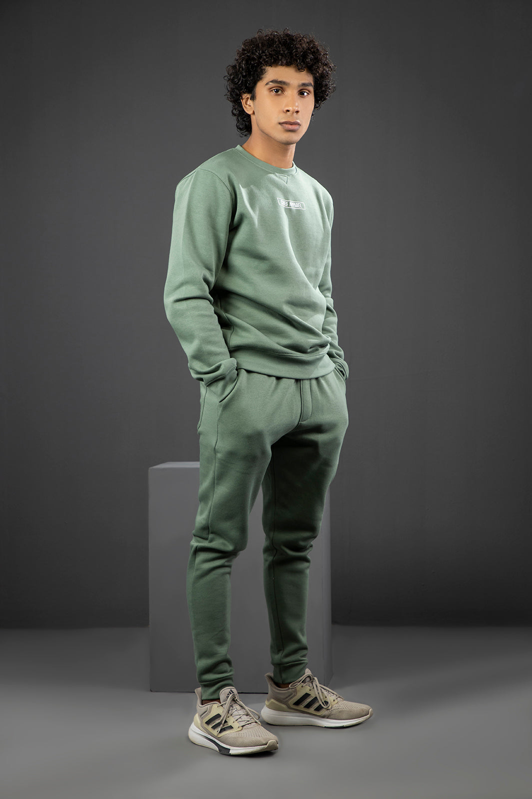Duck Green Sweatshirt & Bottom Set