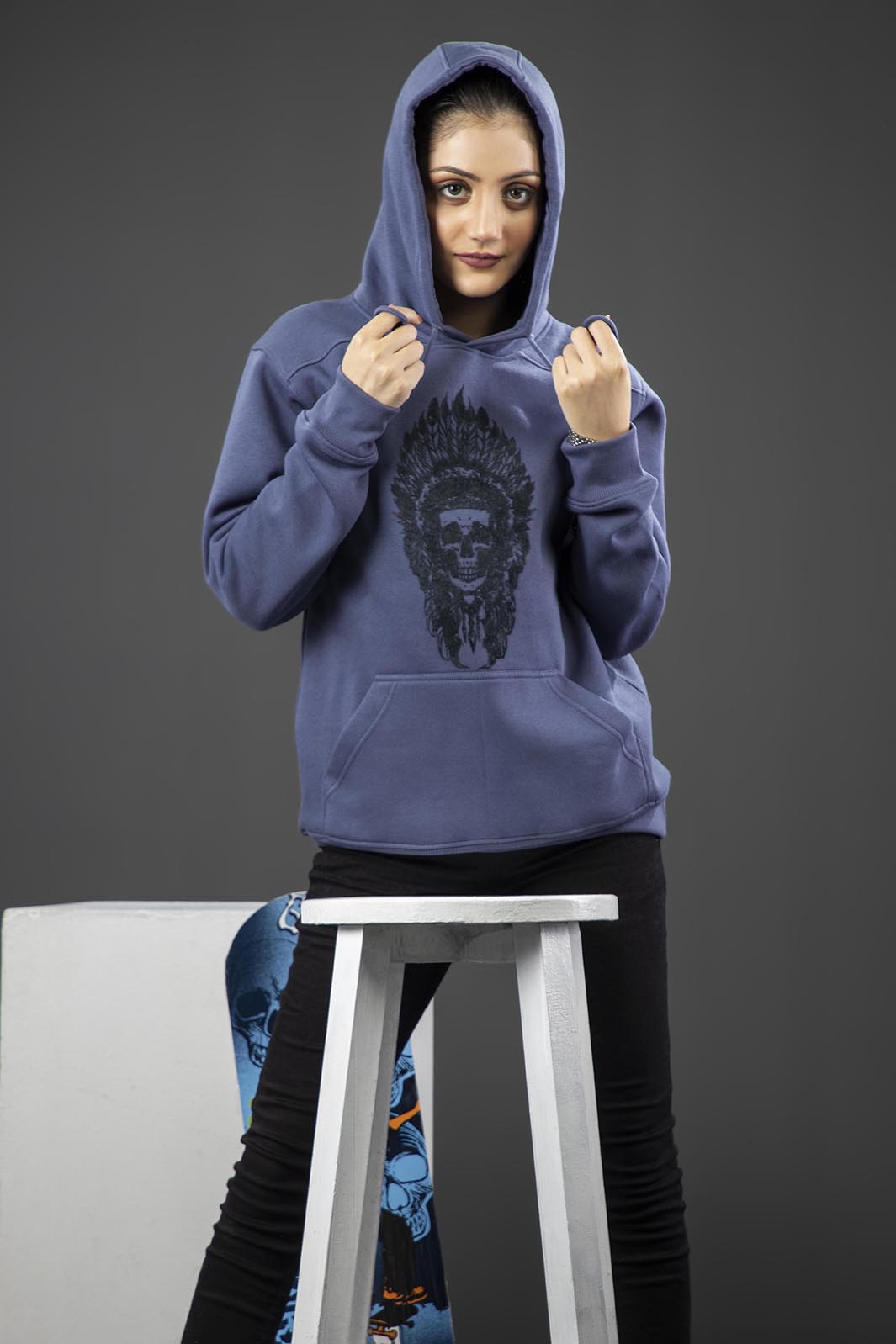 Blue Indigo Pullover Hoodie