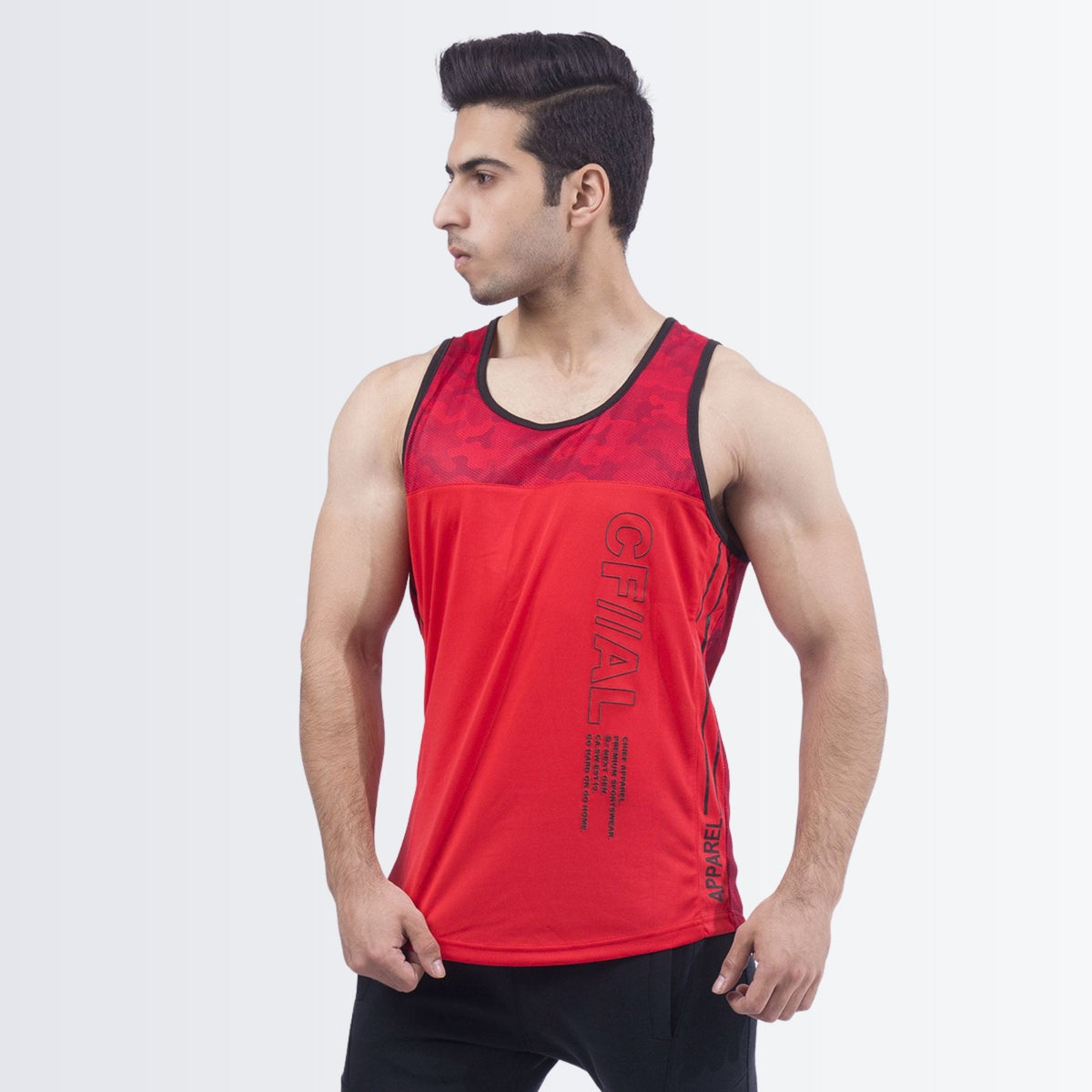 Stringer Vest Polyester Red Stringer Vest