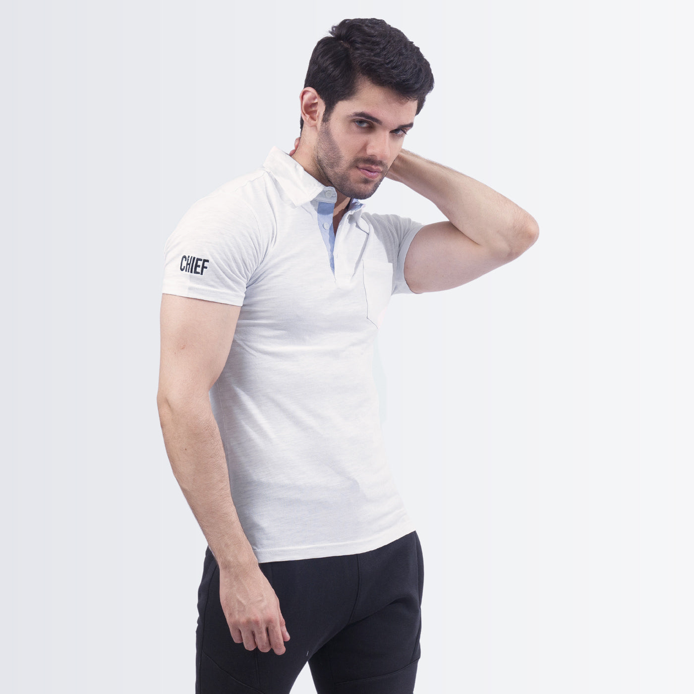 Stylish White Polo Shirt