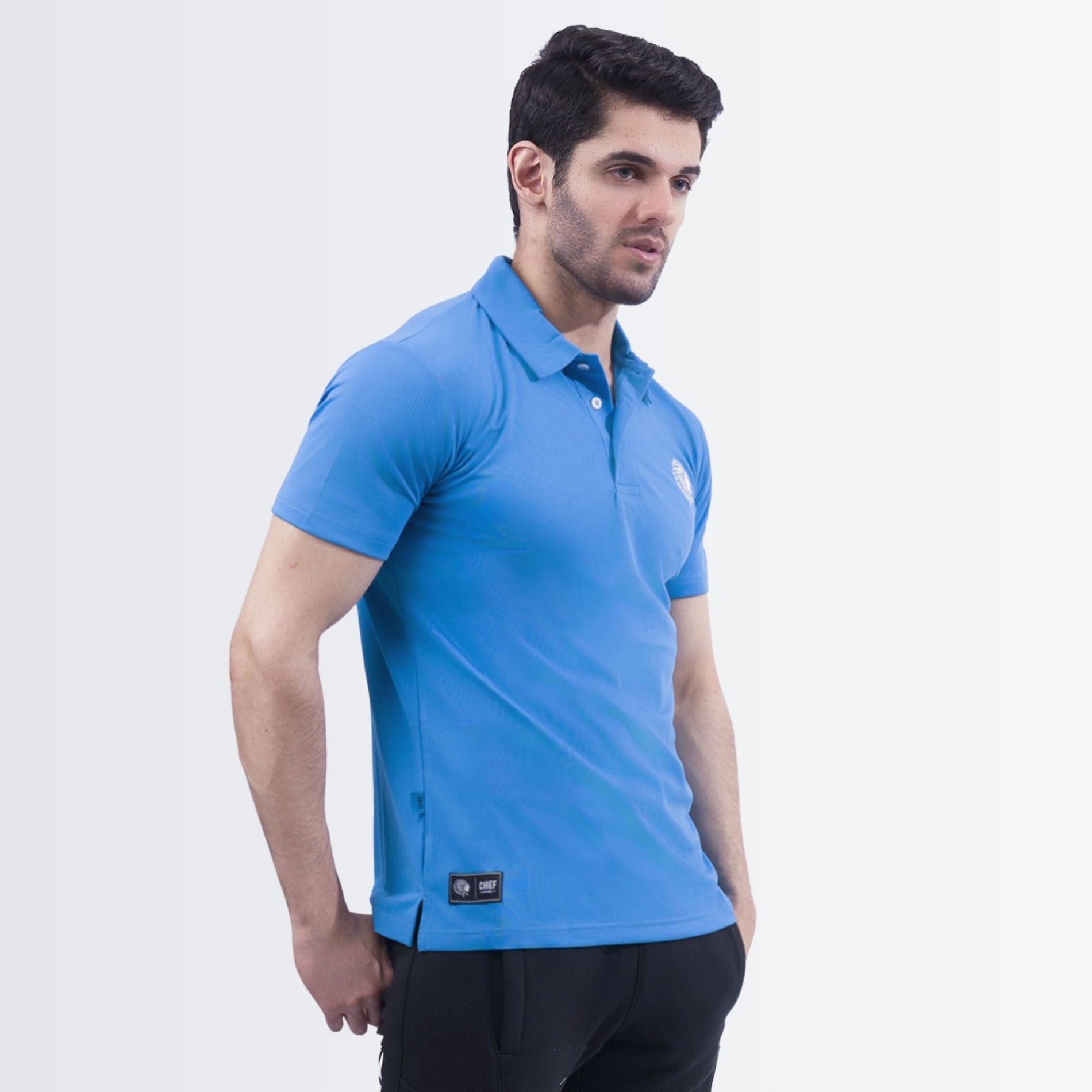 Deep royal outlet blue polo shirt