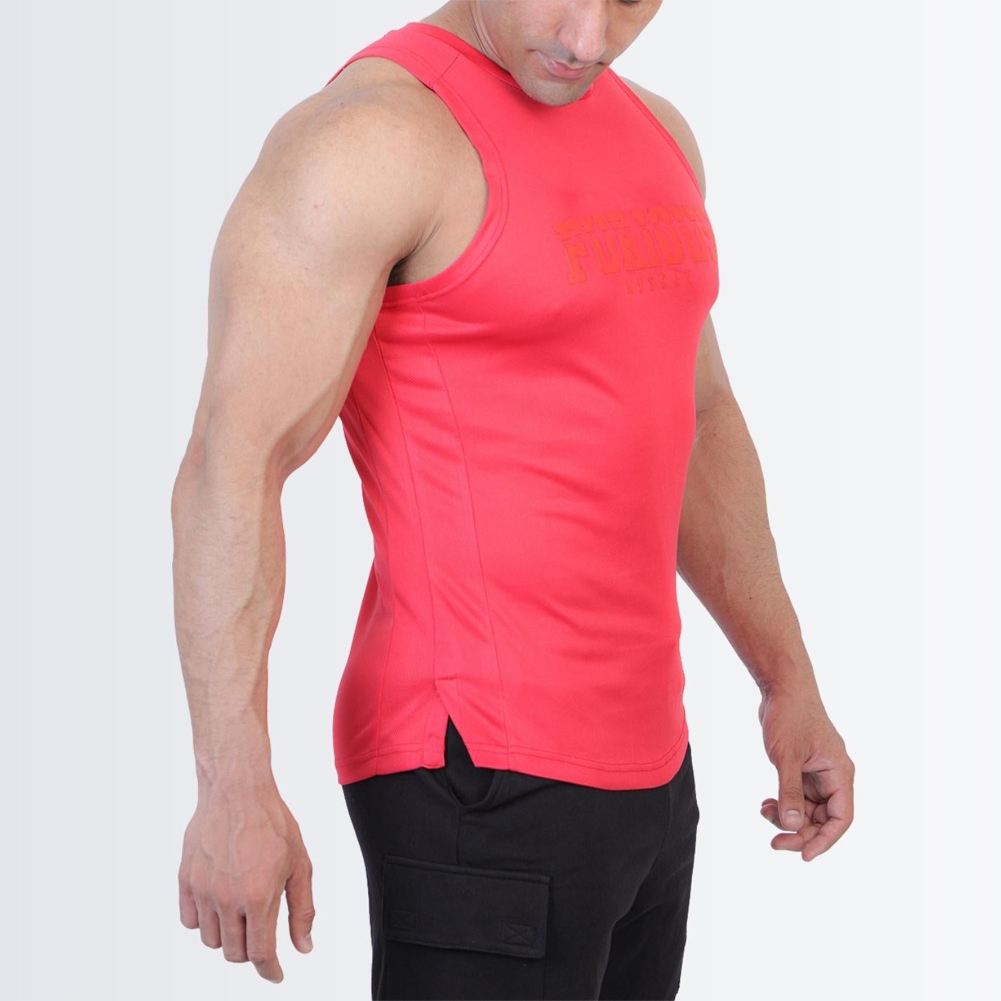 BALLER Muscle Tank Top Red - Gym Men's Singlet