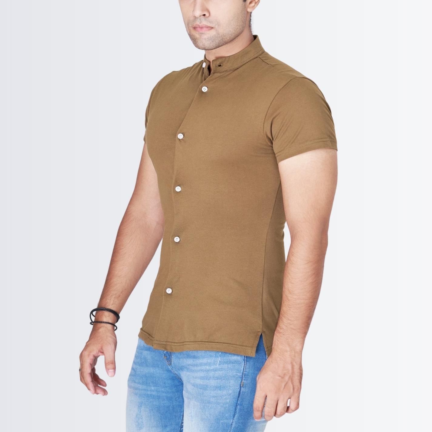 Button Down Olive Slimfit Shirt