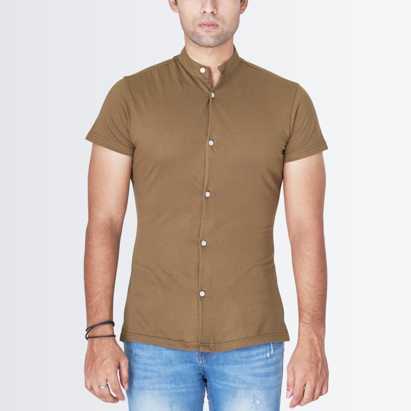 Button Down Olive Slimfit Shirt