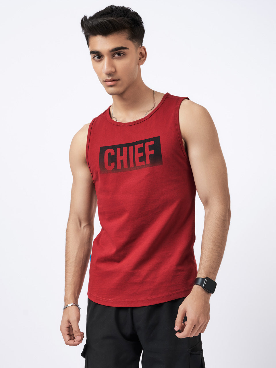 Men's Fade Graphic Vest Red