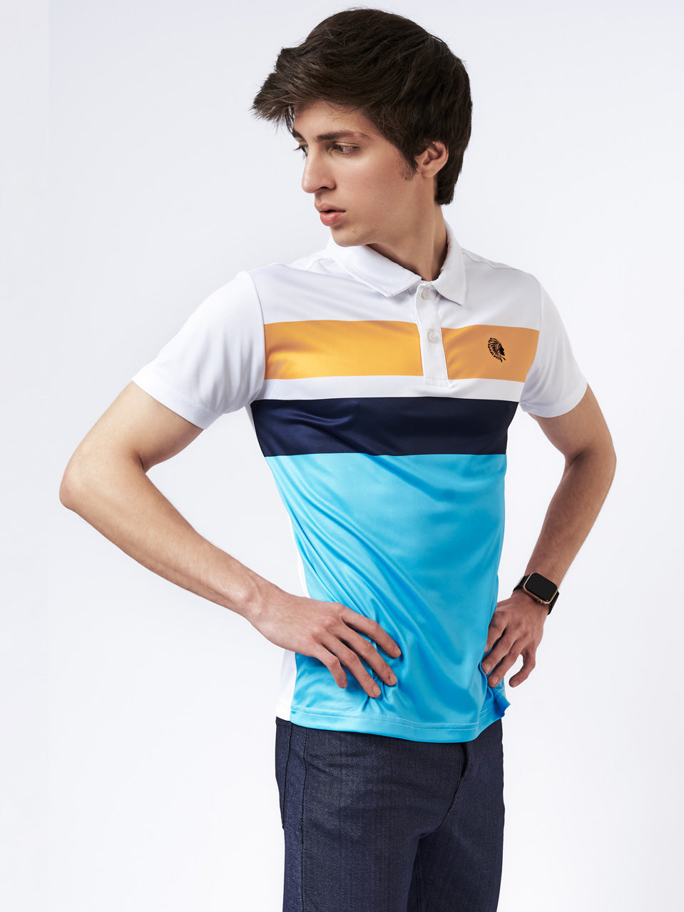 Men's Engineered Stripe Polo Shirt