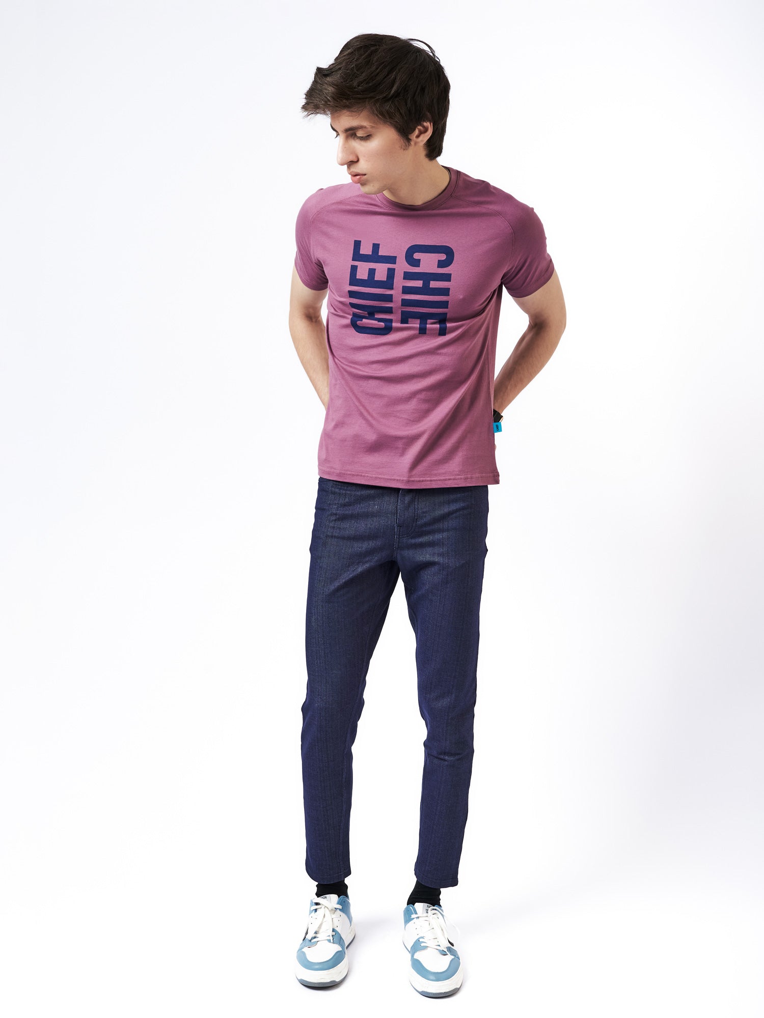 Men's Mirror Graphic T-Shirt English Violet