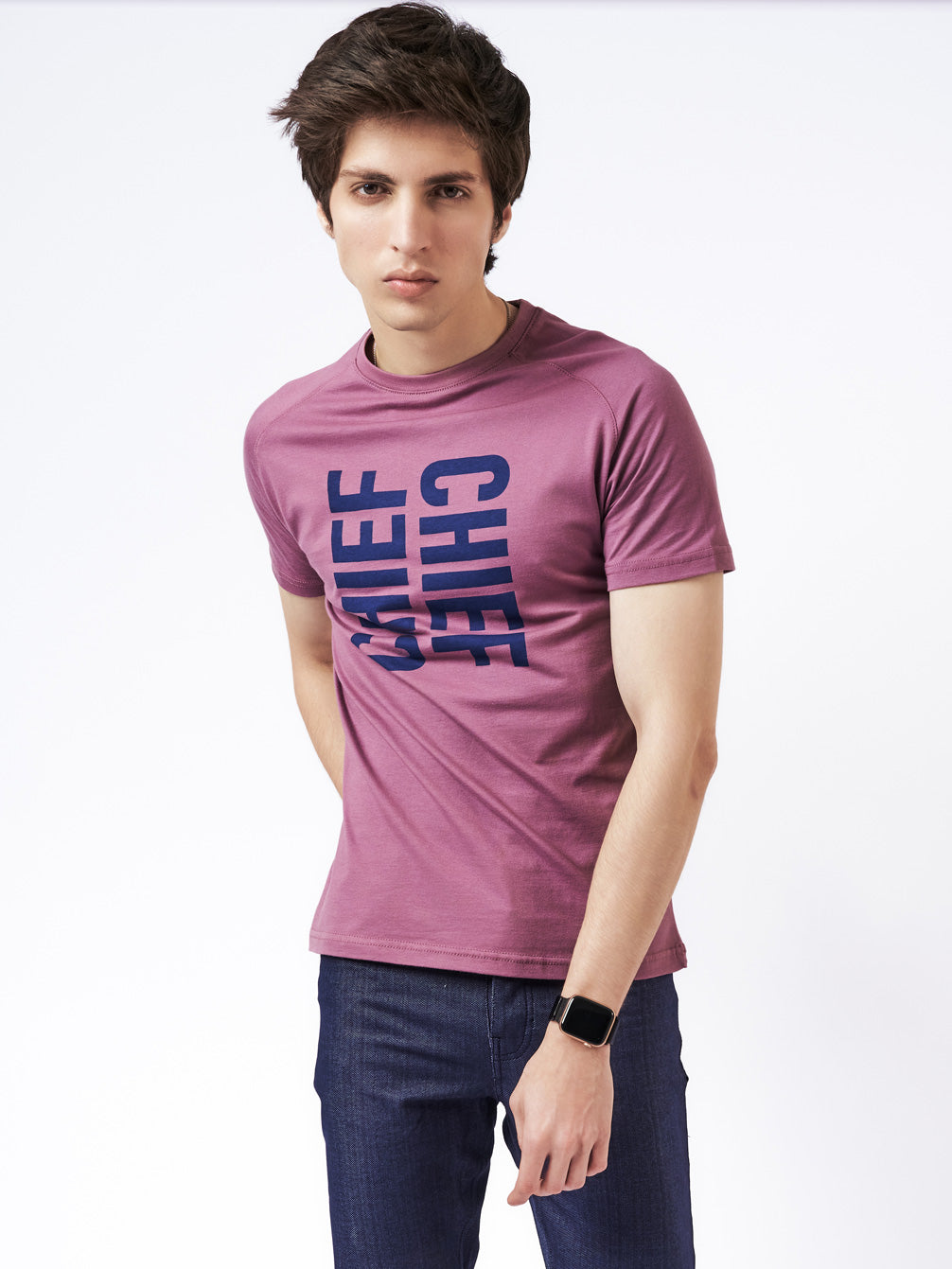 Men's Mirror Graphic T-Shirt English Violet