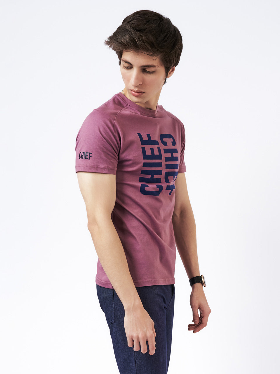 Men's Mirror Graphic T-Shirt English Violet