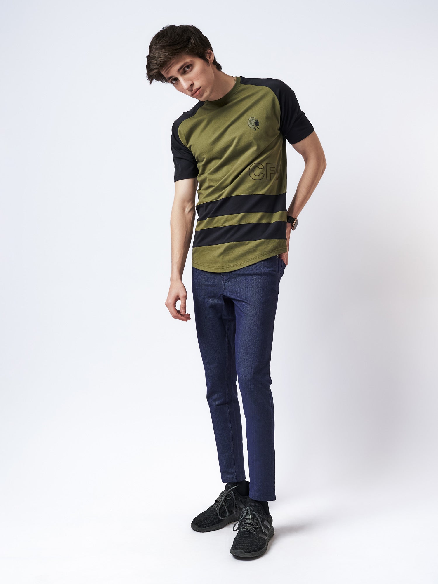 Men's Duo Stripe T-shirt Rusty Green