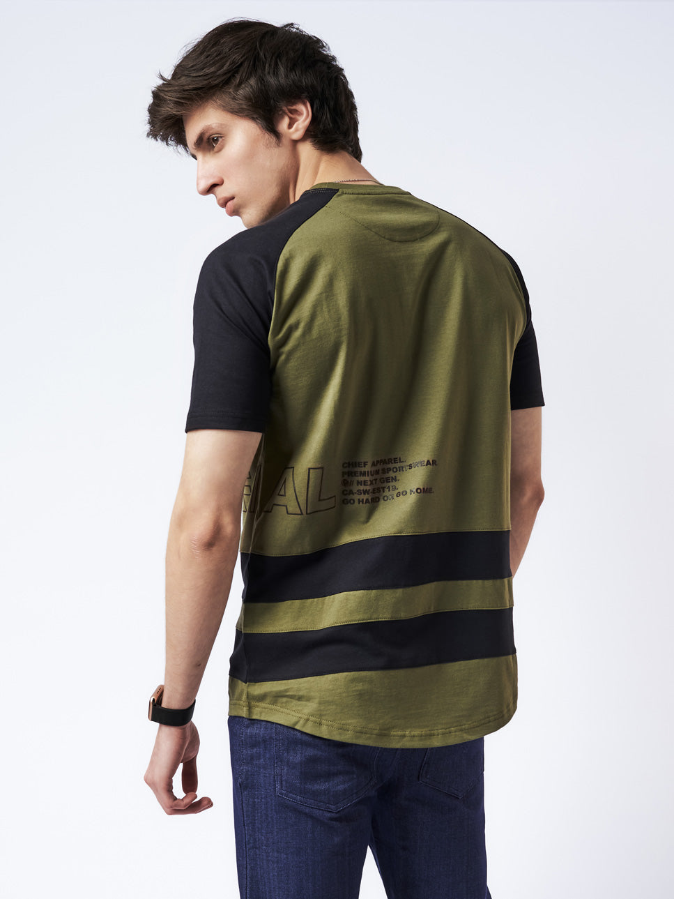 Men's Duo Stripe T-shirt Rusty Green