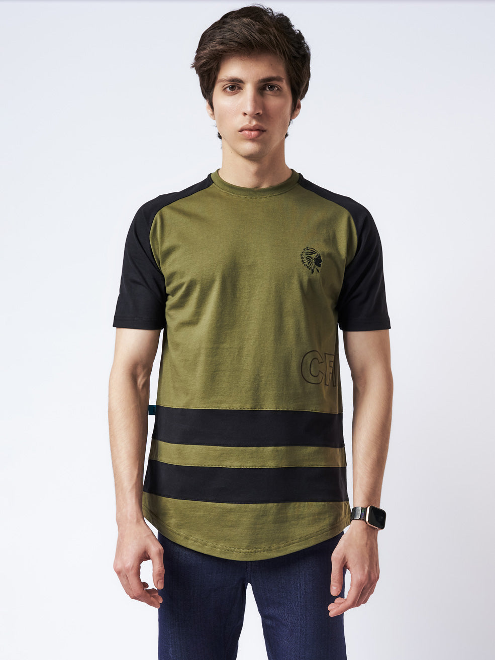 Men's Duo Stripe T-shirt Rusty Green