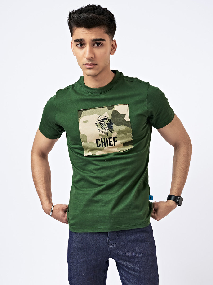 Men's Camo Graphic T-Shirt Green