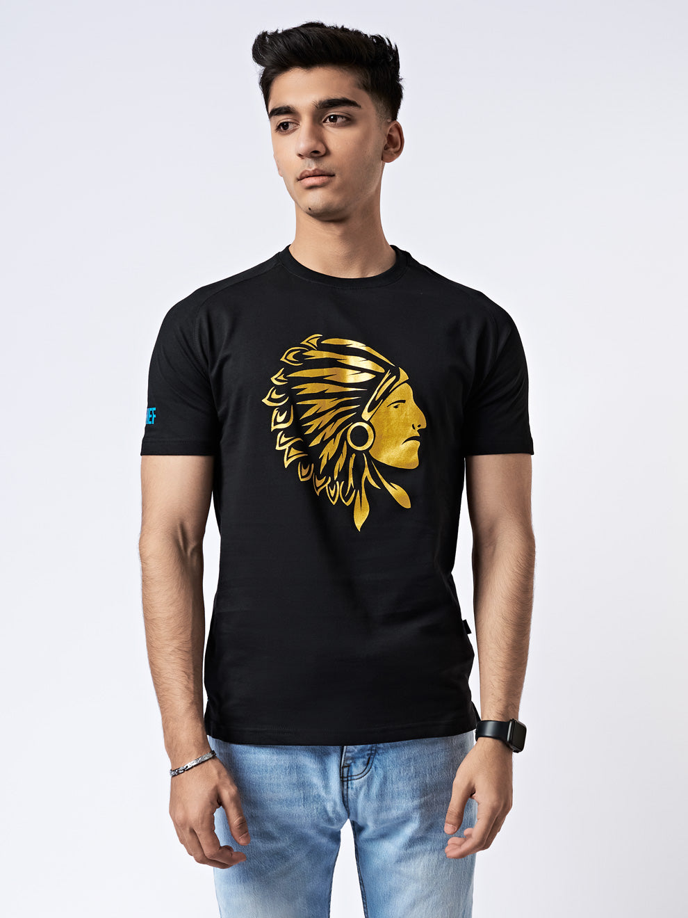 Men's Embossed Graphic T-Shirt Black