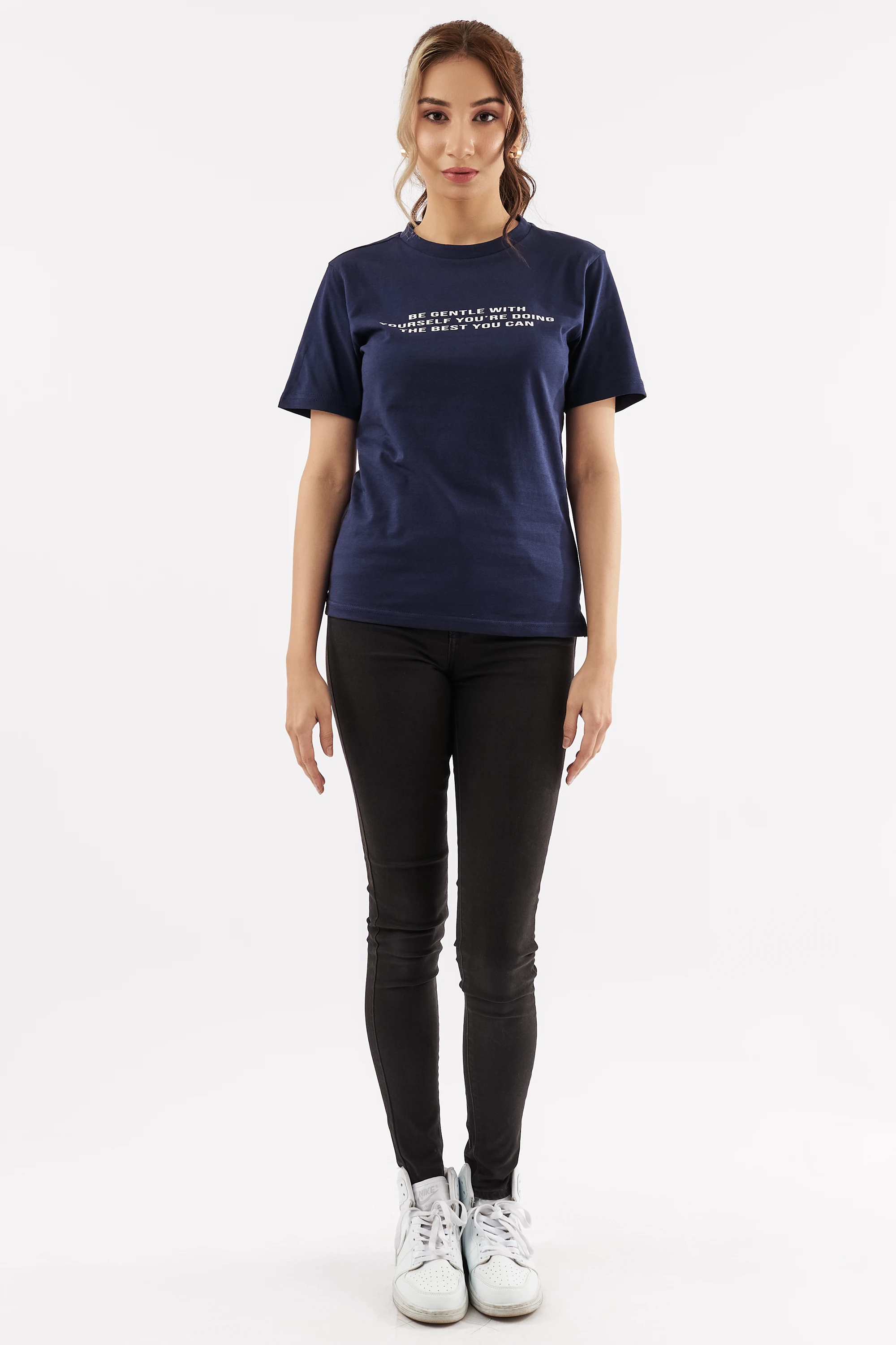 Women's Self-Compassion Graphic T-Shirt Blue