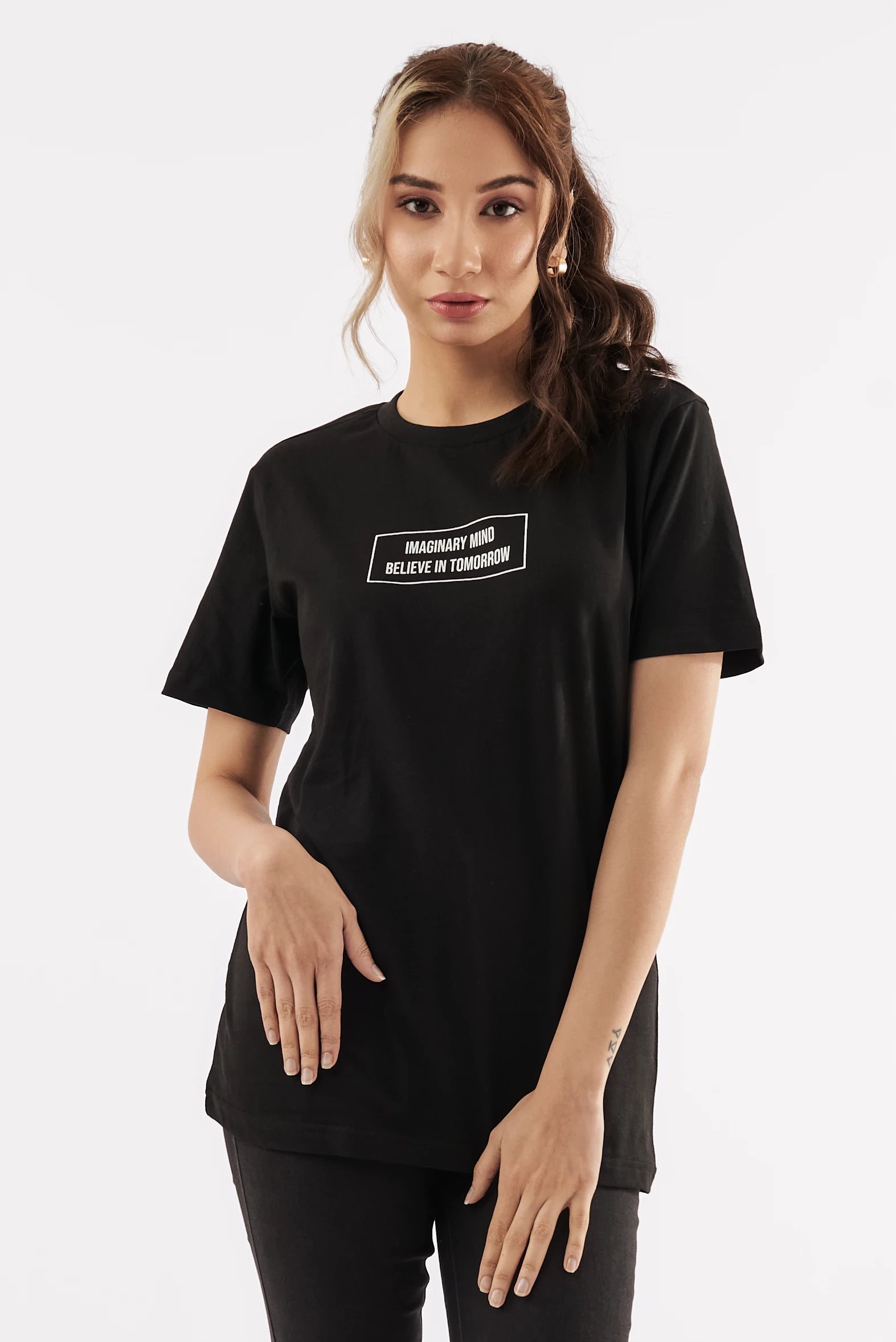 Women's Creative Empowered T-Shirt Black