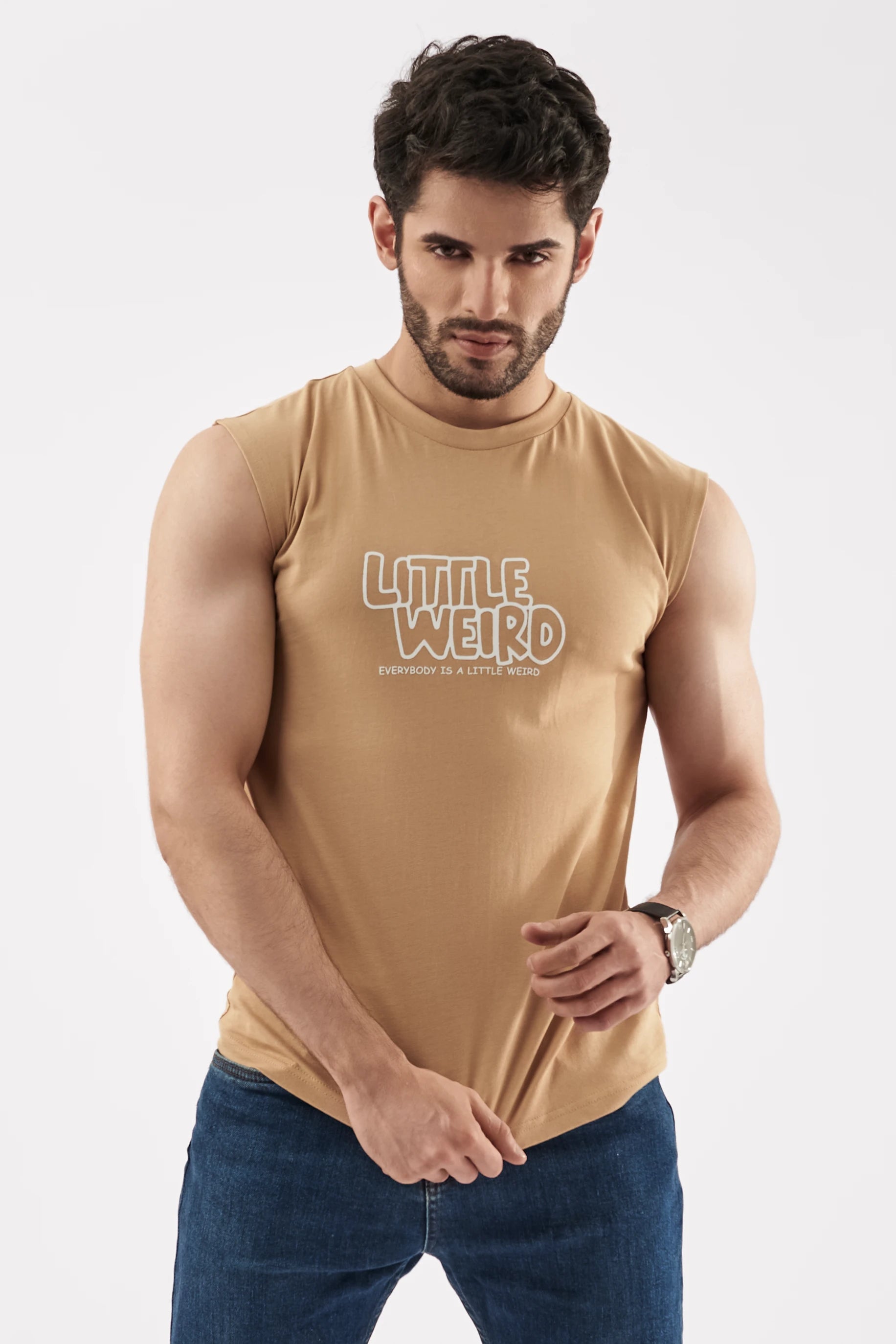 Men's Sleeveless T-Shirt Sand