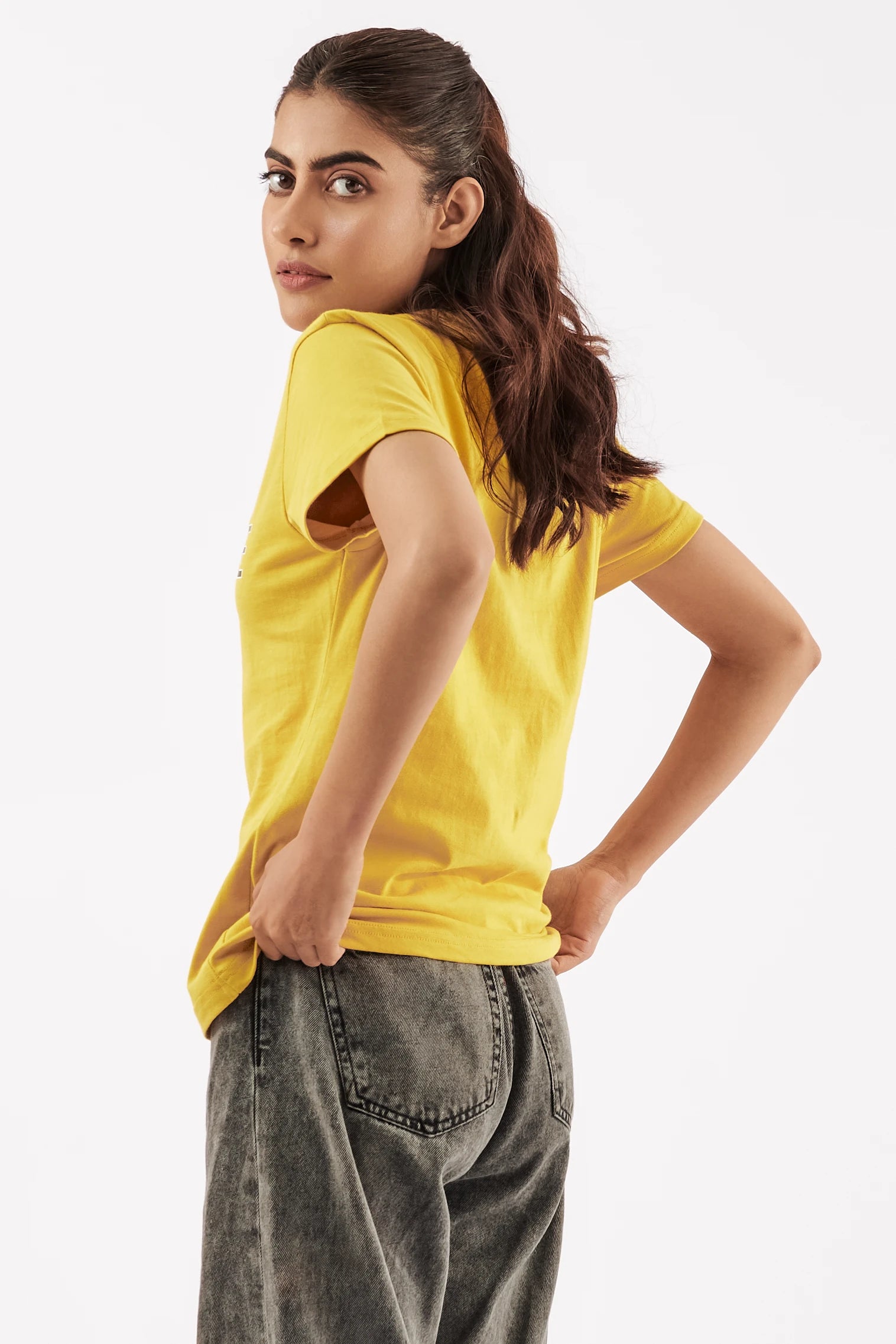 Women's Empowering T-Shirt Mustard