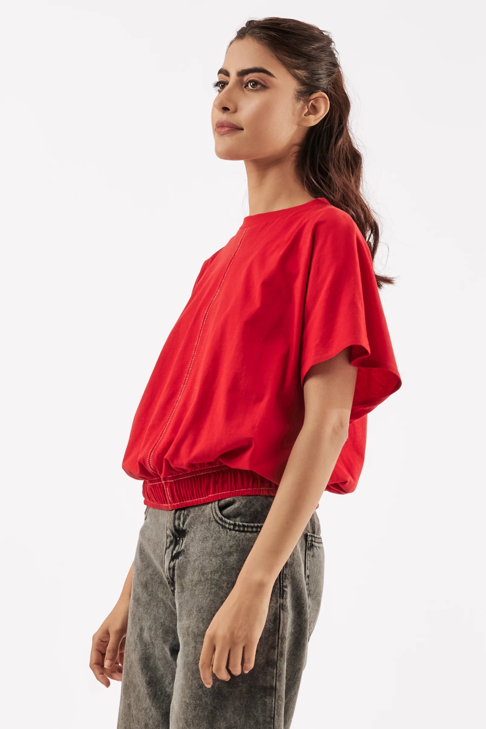 Women's Relaxed Crop Gypsy Red
