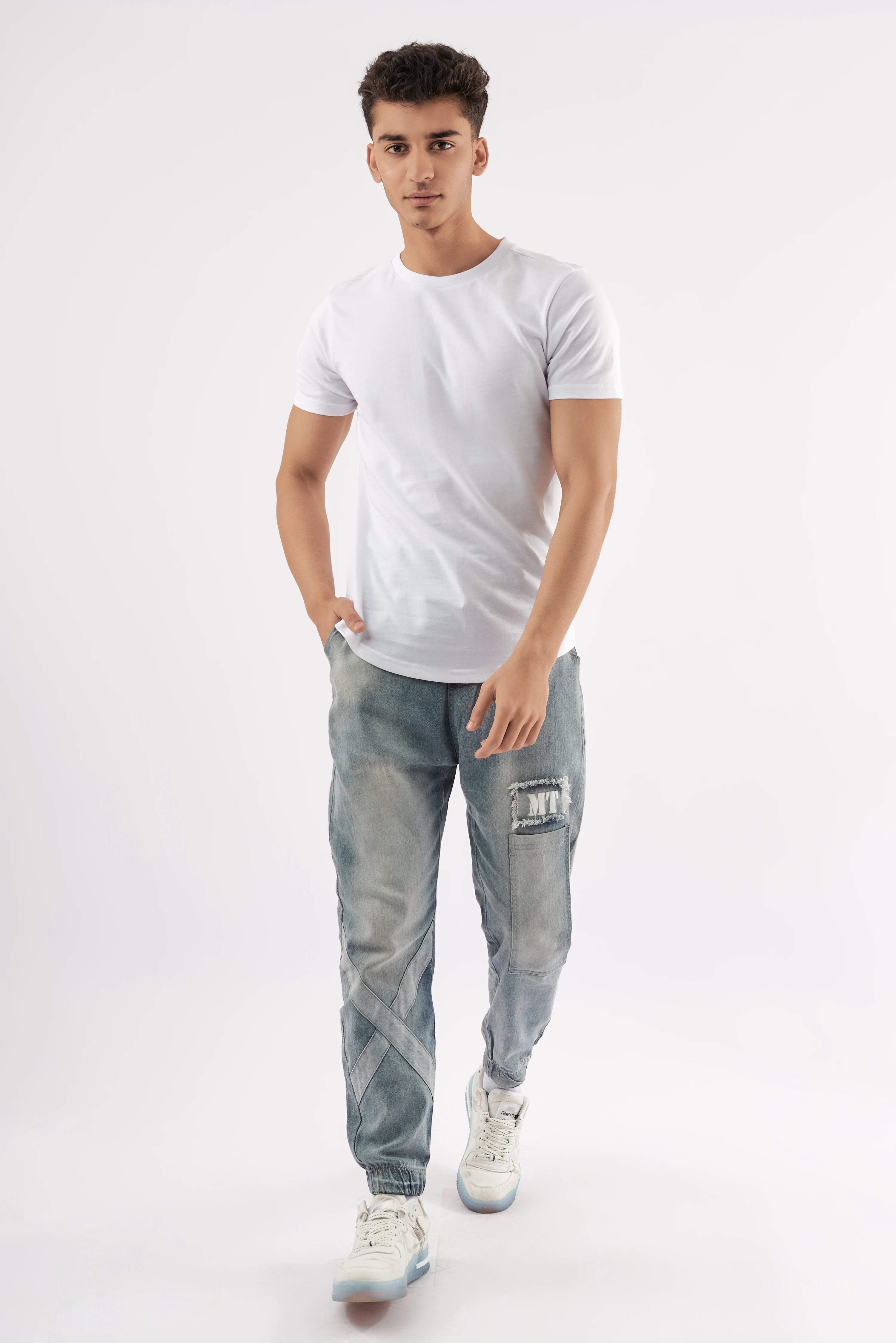Men's Curved Hem T-Shirt White