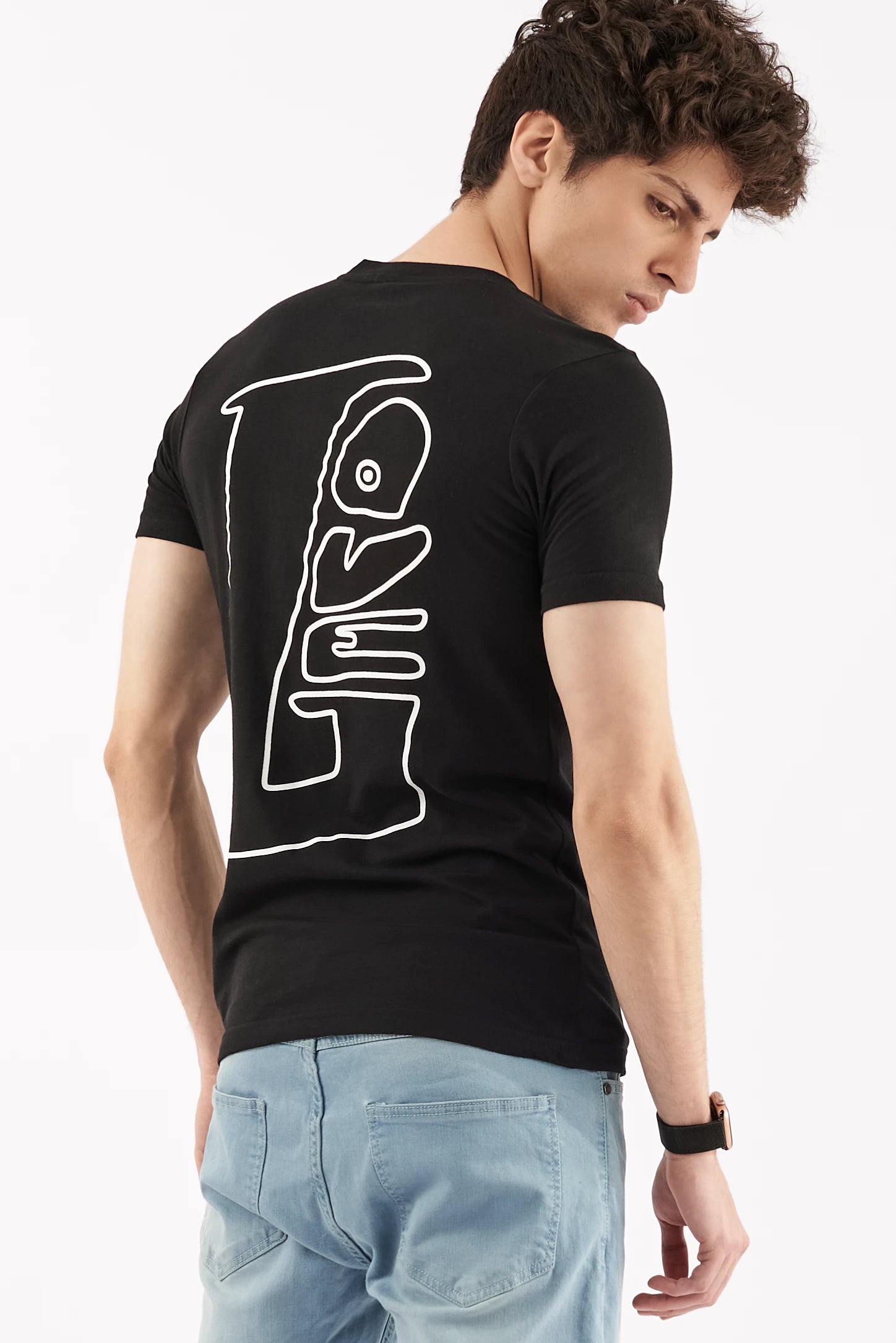 Men's Screen Love T-Shirt Black